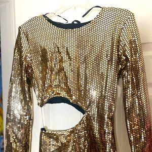 Chrome gold dress